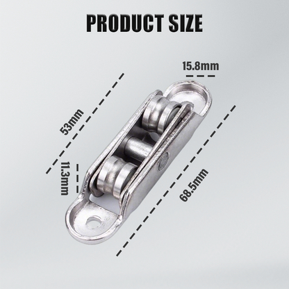 🔥80/88 Zinc Alloy Pulley for PVC Windows & Doors (PACK OF 8)